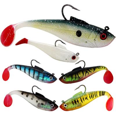 Schwimmen Action Shad Köder Silikon Weichen Köder Angeln Swimbait Künstliche Gummi Fisch Seebarsch Hecht