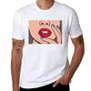 Red Lips Comic Girl T-Shirt oversizeds cute clothes t shirts