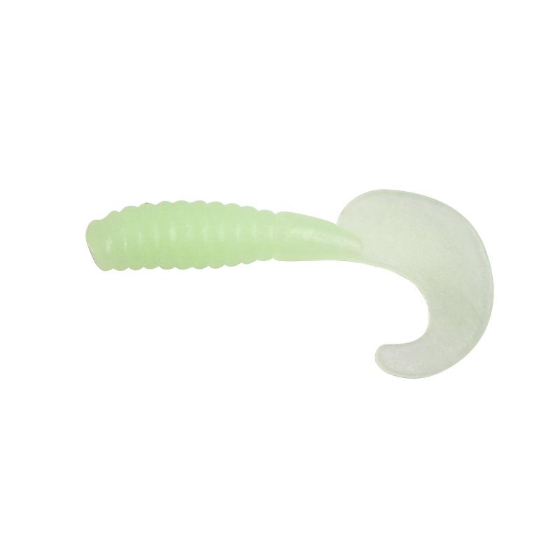 Set di Esche Artificiali in Silicone: Amo con Testa Piombata, Verme Morbido, Coda Riccia, 10 Colori, Ideale per Persico Trota & Pesce Mandarino.