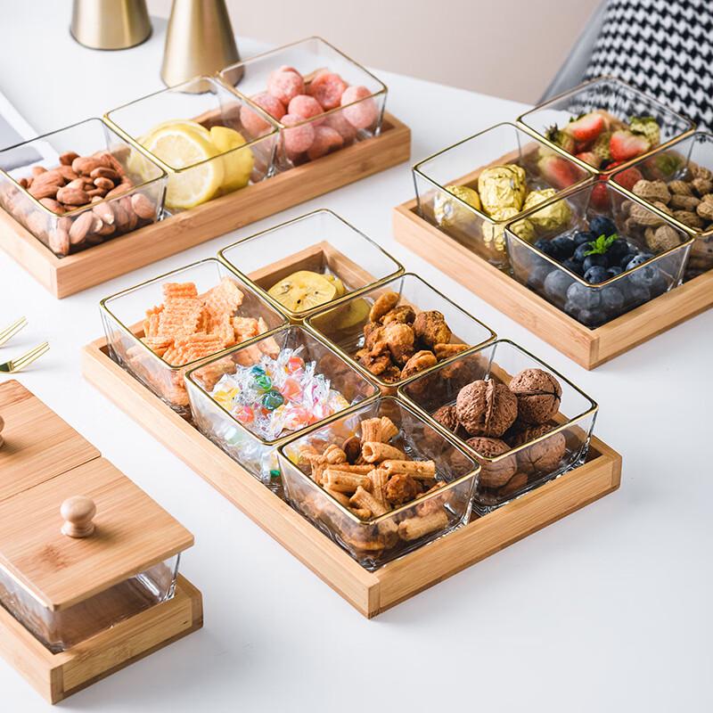 

SikaiZhuo Japanese Style Bamboo Divided Serving Tray 1 pc