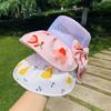 Children's Sunshade Mesh Top Hat Women's UV Resistant Folding Summer Sunshade Hat Women's Princess Sun Hat Brim