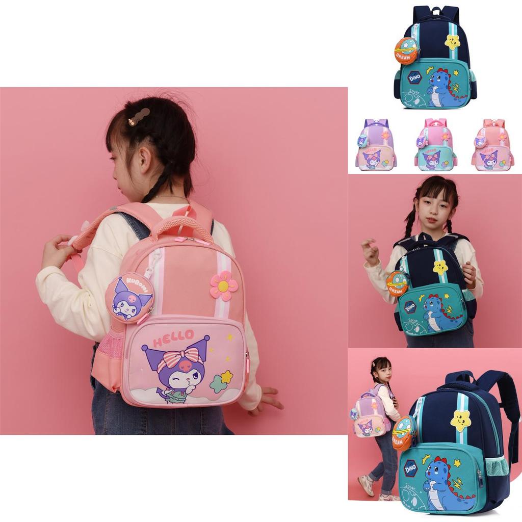 Cute Dinosaur Pattern Backpack For Children Breathable Oxford Cloth Bag For Kindergarten