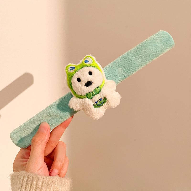 Creative Cartoon Plush Doll Pop Circle Diy Handmade Cute West Highland Decorative Bracelet Small Gift Doll Circle