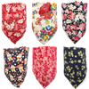 Pet Triangular Saliva Slobber Scarf Single Layer Cloth Washable Neck Towel Decorative Bib Fashion Accessory for Home