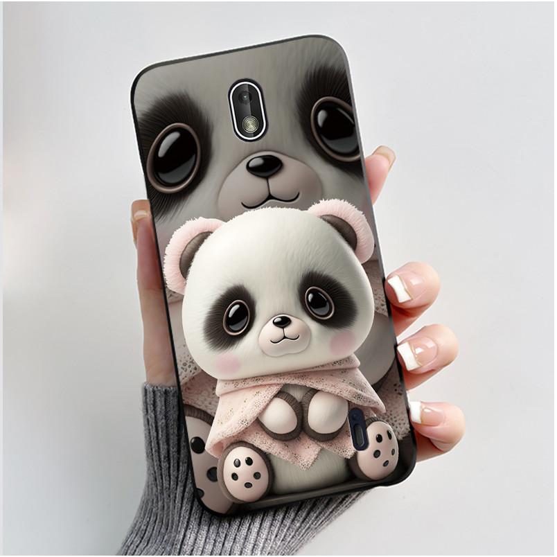 Matte Soft TPU Case For Nokia 1 Plus 2 2.1 2.2 Phone Case Luxury Cute Love Rabbit Funny Cat Black Silicone Ultra Thin Back Cover