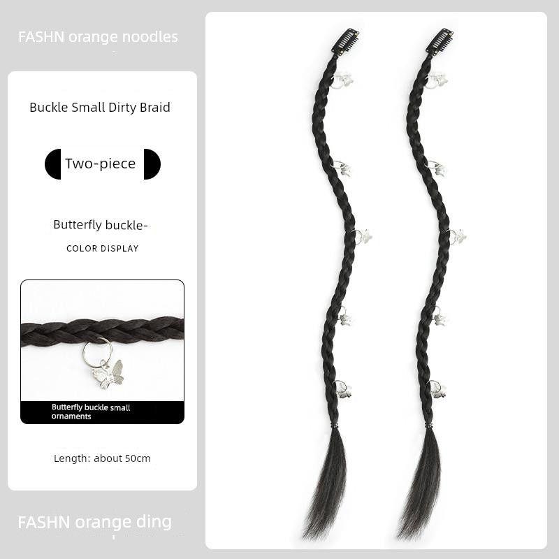 False Braids Children's Sexy Ponytail Cable Stitch Long Braid Hair Accessories Net Red Braid Buckle Dreadlocks Boxing Braid Modeling