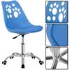 Chaise De Bureau - SPRINGOS - 2025 - Ergonomique - Réglable En Hauteur - Similicuir Bleu