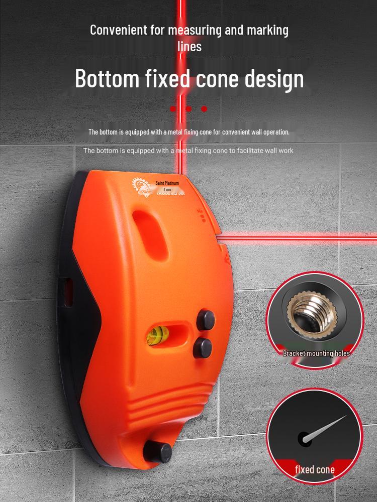 High-Precision 90° Infrared Laser Spirit Level with Fine Line Marker