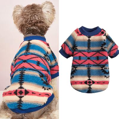 Haustier Kleidung Auffällig Super Weiche Polyester Welpen Unregelmäßigen Muster Druck Pullover Haustier Liefert für