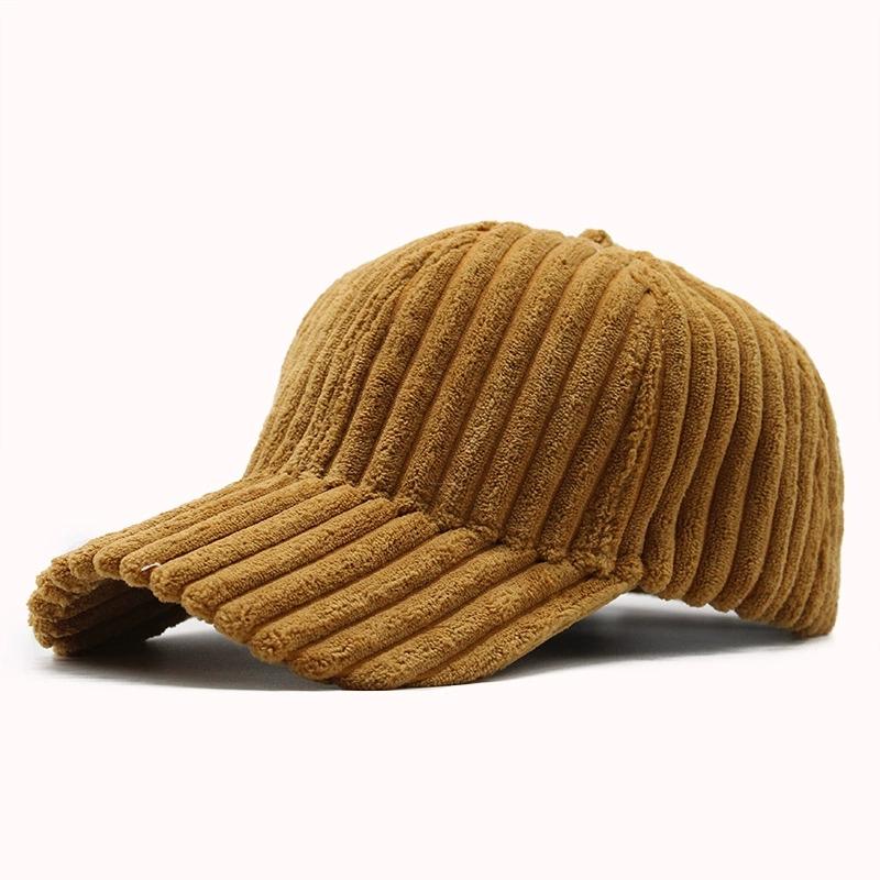Men'S And Women'S Winter Korean Style Trendy Baseball Cap Warm Corduroy Fashionable Casual Couple'S Versatile Peaked Cap