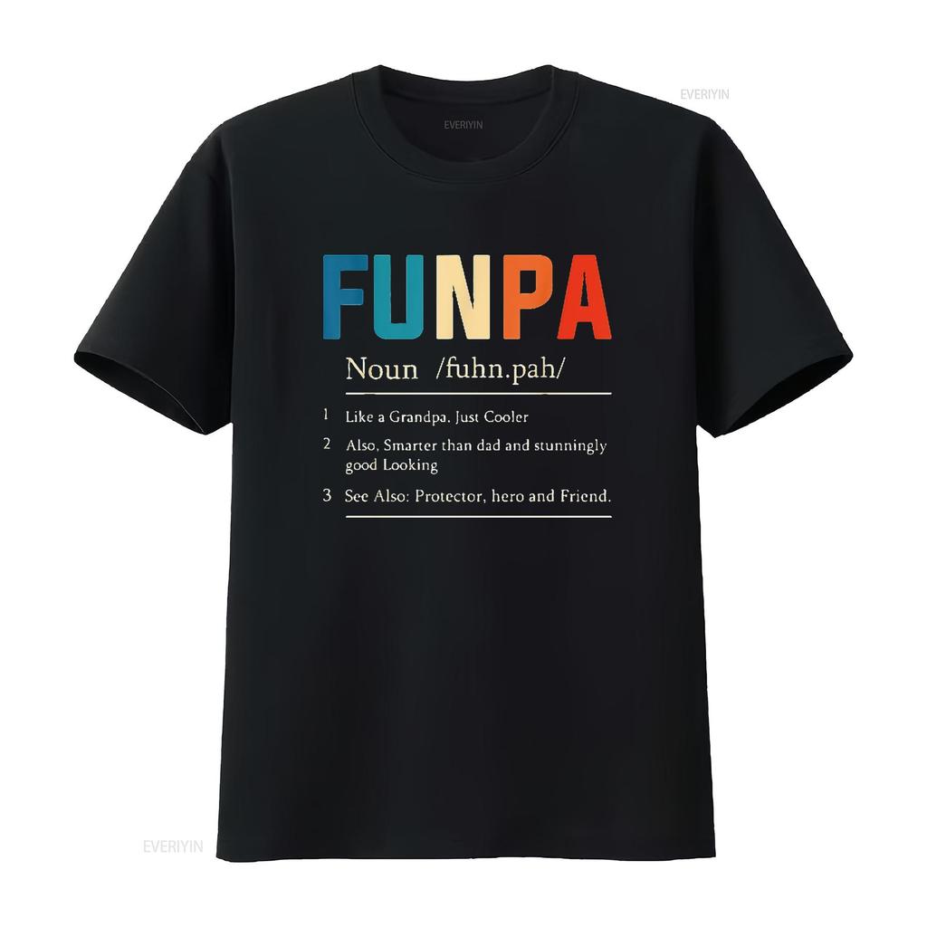 Cool Fun Funpa Grandpa Novelty T Shirt Designs Womens Black L vintage Washed Soft Stretched Stylish homme Top For Everyday Wear