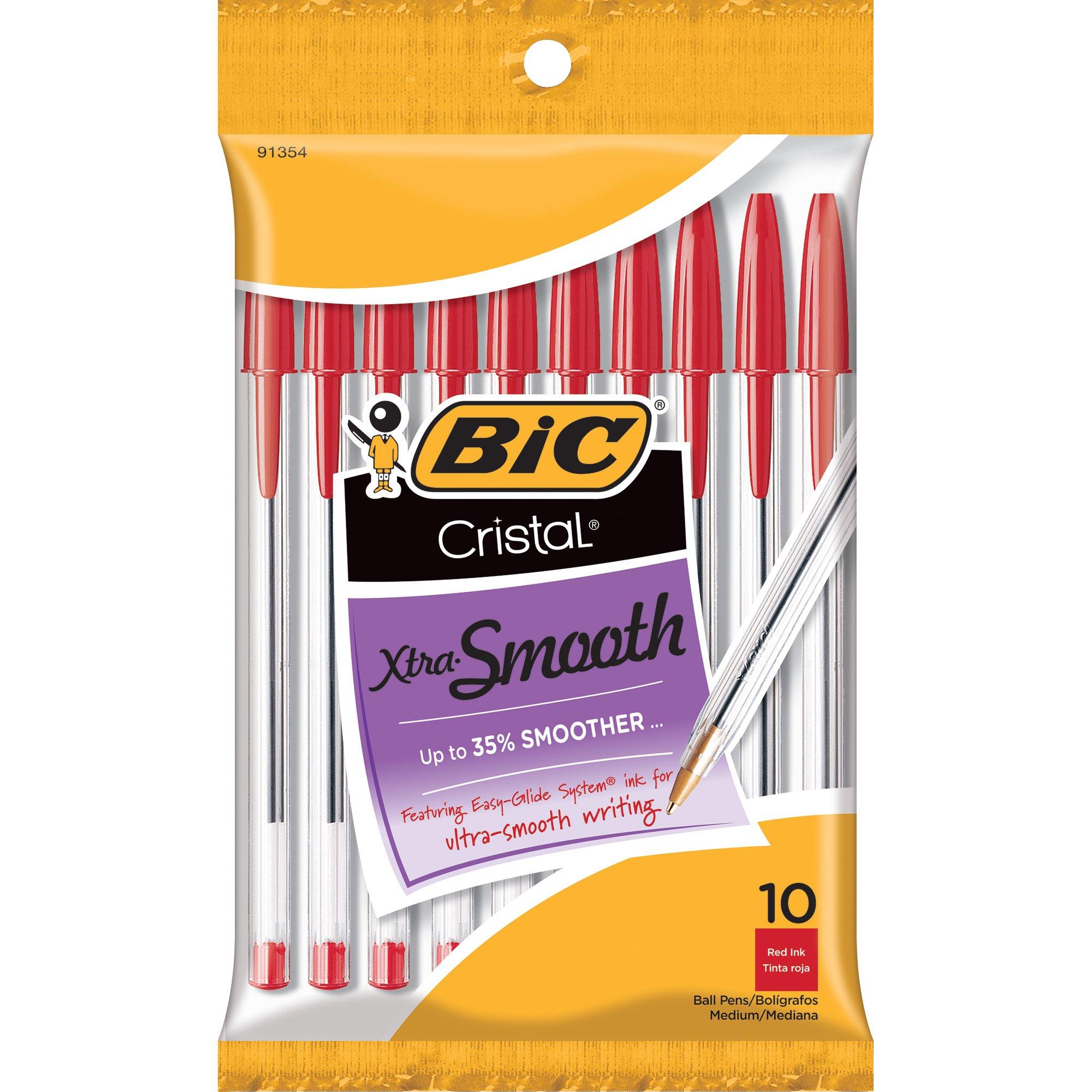 

BIC Cristal Extra Smooth Ballpoint 10 Count Pens,