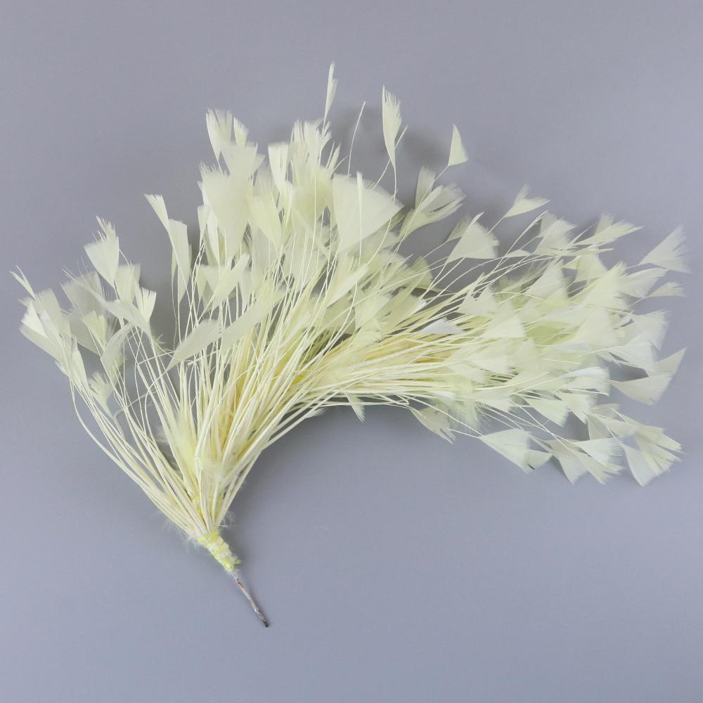 Beautiful 1PCS Roster Goose Turkey Feather Crafts for DIY Feather Headpiece HeadBands for Women 1920's Decoratiev Plumes Flower