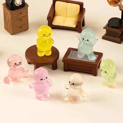 Cartoon Simulation Mini Luminous Miniature Figurine Cute Ornament Kawaii Desktop Diy Home Decoration Children Accessories Gifts