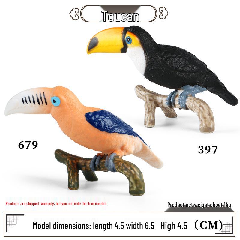 Children's Animal Simulation Toy Set: Eagle, Falcon, Secretary Bird, Owl Figurines
