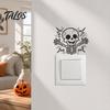 Talos Halloween Skeleton Light Switch Sticker, Electric Decal, Removable Decals, PVC Waterproof Wall Art for Home Bedroom Living Room Entrance Decor