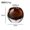 Light Luxury Vase with Thickened Caramel Colored Glass Vase Living Room Bedroom Dining Table Flower Vase, Soft Decoration Decor