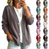 Women's Casual Button Front Color Jacket for Everyday Wear
