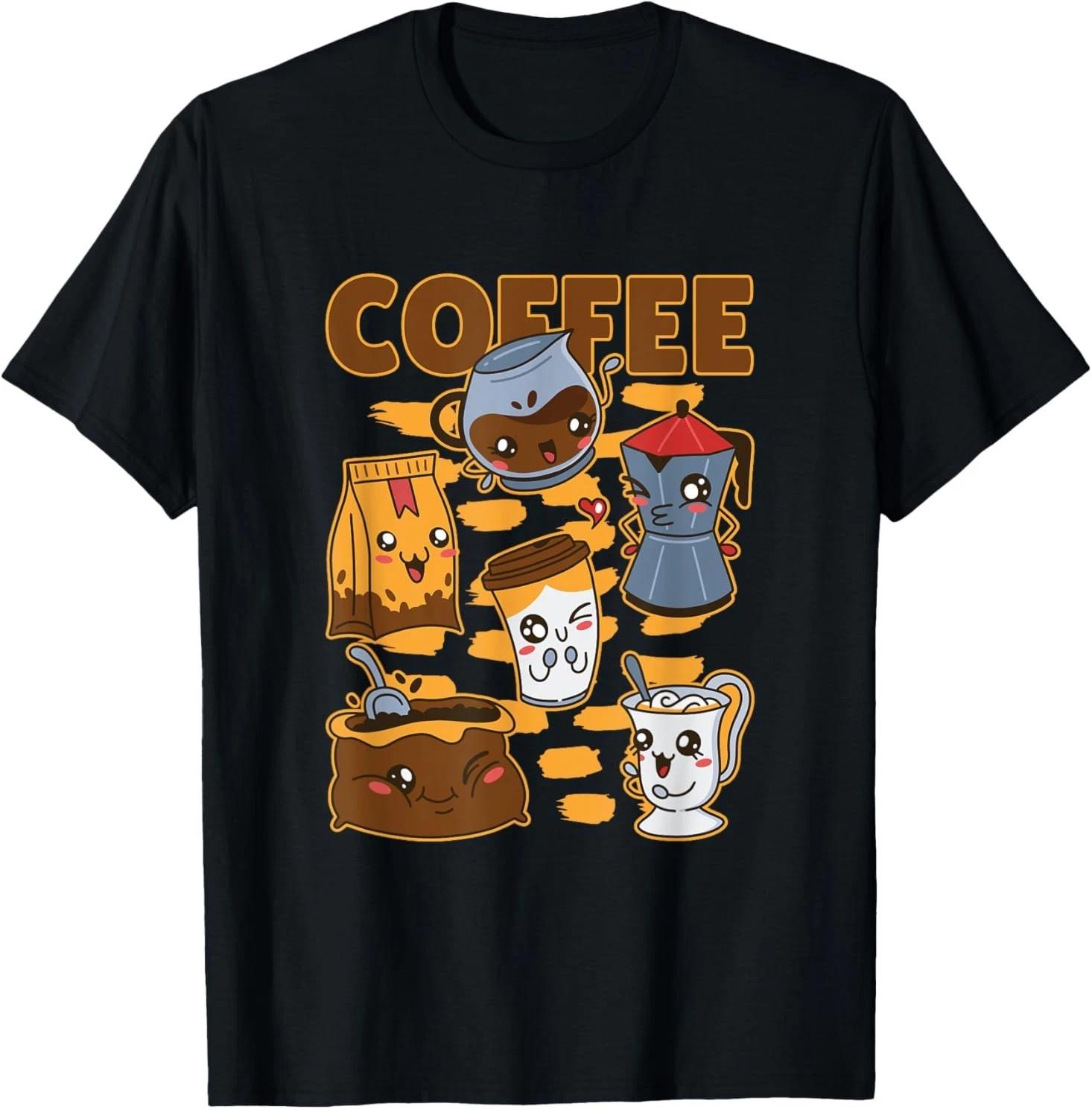 Vaporwave Japan Kawaii Coffee Otaku Japanese Anime Coffee T-Shirt 4XL