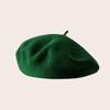 Autumn and Winter High-end Wear Classic Wool Beret Women's Universal Retro Literary Solid Color Simple Wool Beret