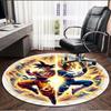Dragon Ball Print Round Rug, Washable Floor Carpet, For Entryway Dorm Laundry Room Office Study, Home Decor Birthday Christmas Gift