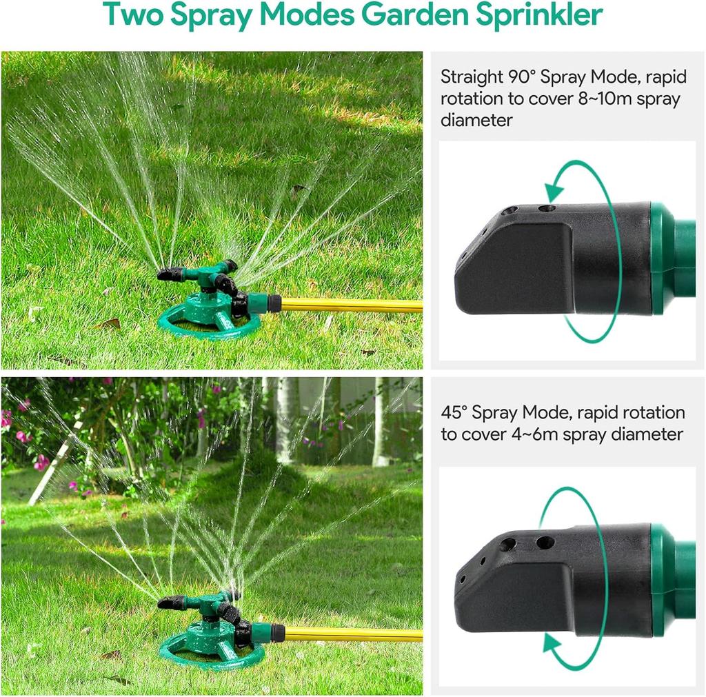 360° Rotating Garden Sprinkler Nozzle – Automatic Water Spray Lawn Irrigation System for Garden Watering & Landscaping Supplies