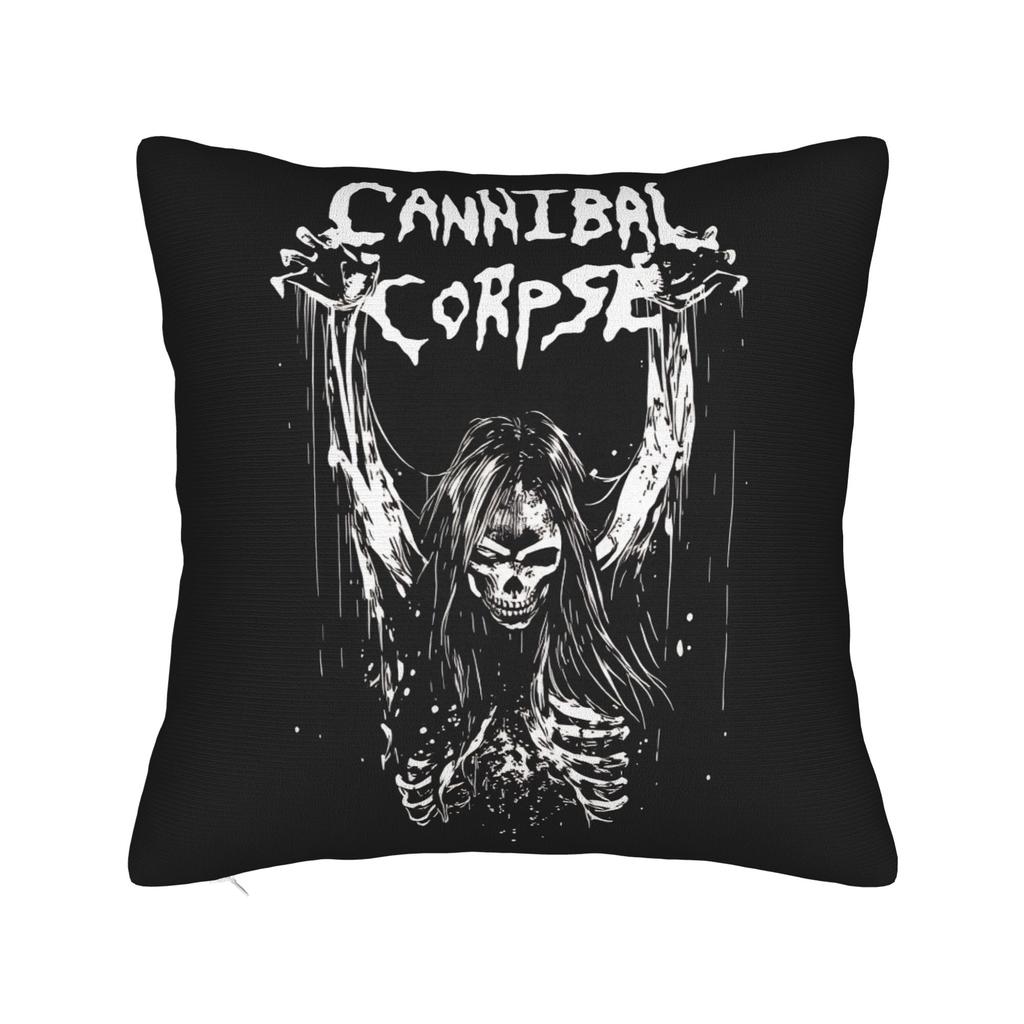 Pillow Case Death Metal Band Cannibal Corpse Soft Pillow Cover For Sofa Home Decoration Retro Trendy Pillowcases