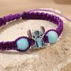 Entzückendes Stitch Cartoon Gewebtes Armband Figurenmuster Armband Geschenk Verstellbare Schnalle Armbänder für Kinder Mädchen Geburtsdatum Geschenk