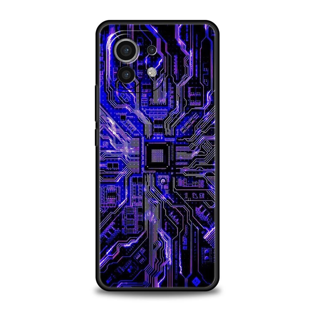 

Inside Circuit Board Phone Case For Xiaomi Mi 15 14 Pro 13 12 11 Lite 5G 10T 11T 12T 13T 14T Poco X6 X5 X4 X3 NFC F3 F4 GT Cover Mi 10T Pro 5G