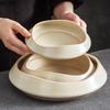 Keramik Speiseteller Tiefe Suppenteller Dessertschale Obstschale Salatschalen Servierteller Sashimi-Teller Snackschale Dim Sum Gericht