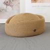 Cappello a cloche di paglia Berretto estivo Cappelli da sole Fedora retrò giapponese per il giardinaggio Moda hostess Cappelleria Fascinator Cappello da pittore di design