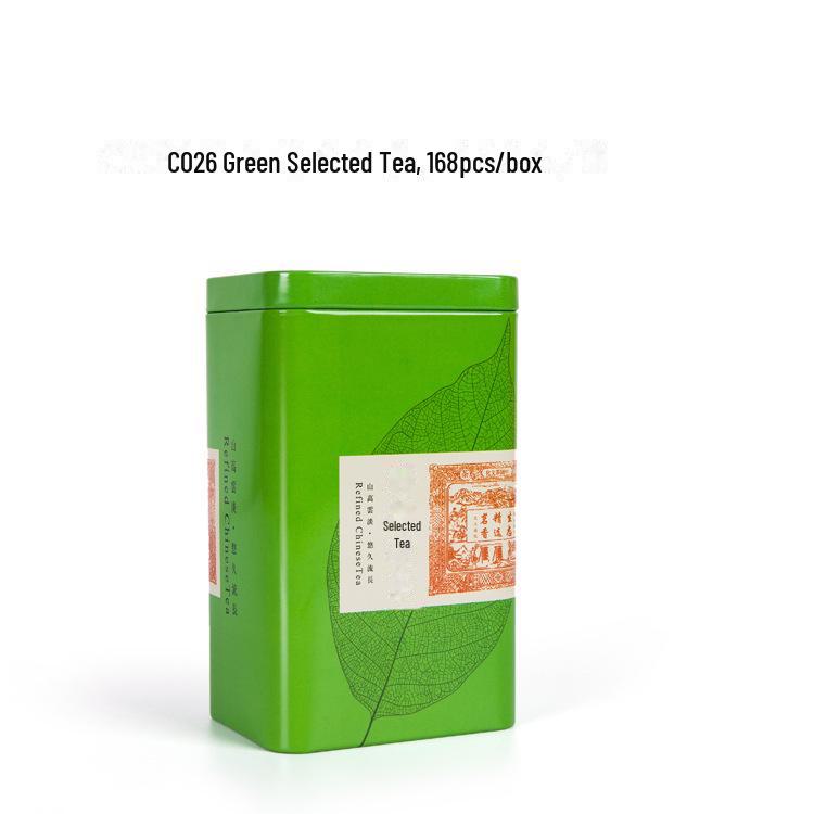 Universal Tea Storage Tin: Square Iron Box, 125g Capacity for White, Black, or Green Tea, Airtight and Empty.