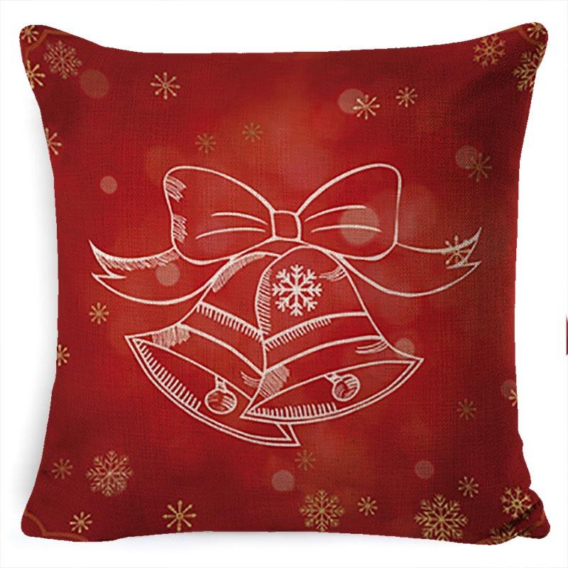 Pillow Cushion Cover Linen Santa Claus Pillow Cover Linen Material
