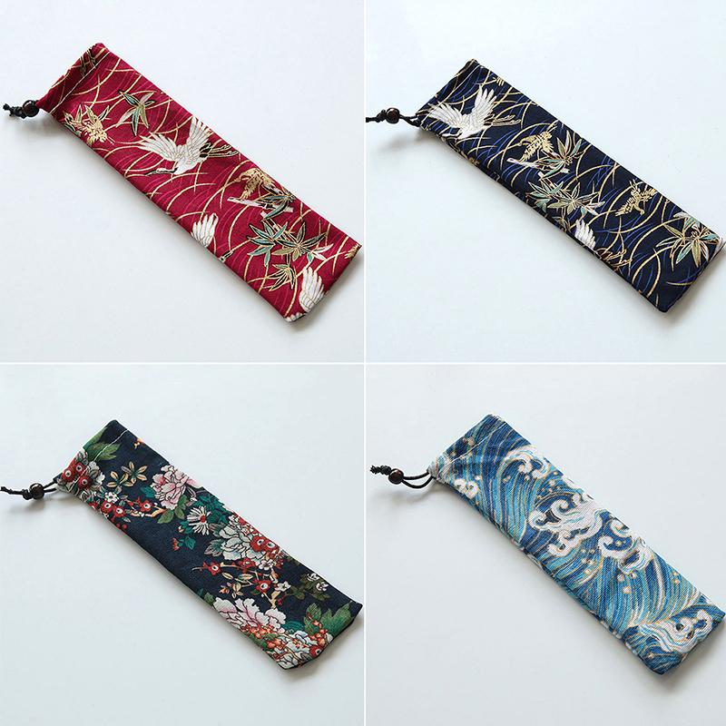 Cutlery Bag Reusable Travel Drawstring Pouch For Kitchen Tableware Fork, Spoon