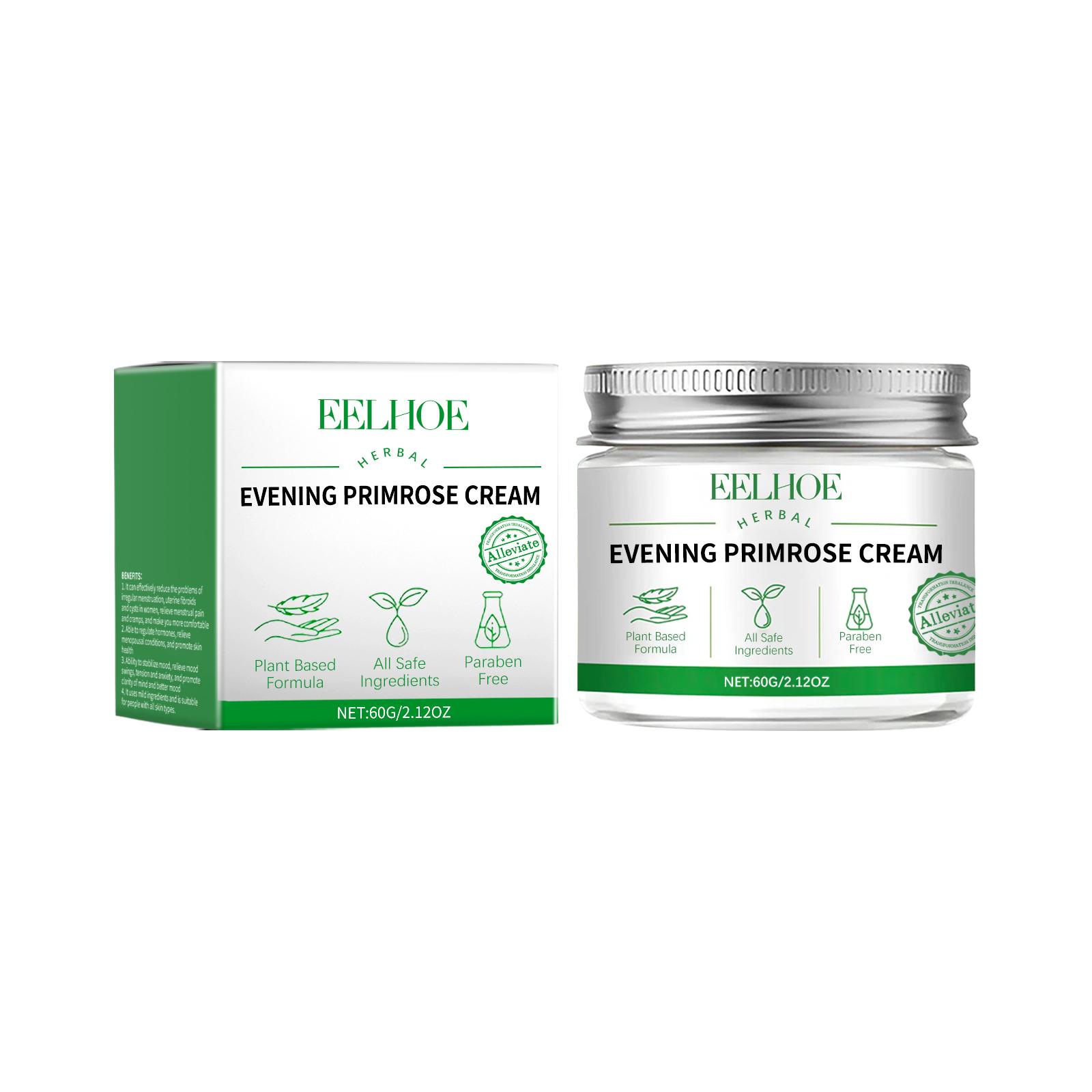 EELHOE Evening Primrose Feminine Hygiene Cream 60g Menstrual Comfort/Menopausal Comfort/Feminine Body Care Cream/Mood Soothing