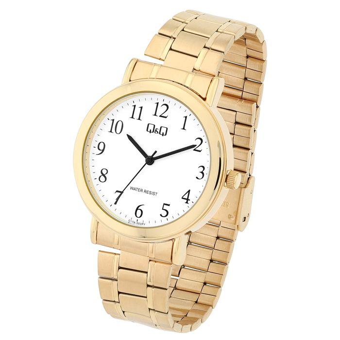 Montre - Q&Q - Homme Doré Métal - 41 mm - Bracelet acier inoxydable doré - Quartz Miyota 2035