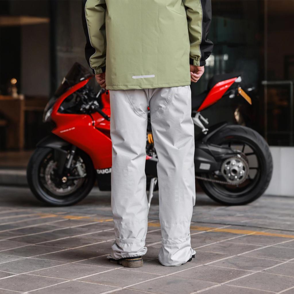 Wosawe Pánské cyklistické nepromokavé kalhoty odolné proti povětrnostním vlivům s návleky na boty, reflexní rychleschnoucí cyklistické kalhoty