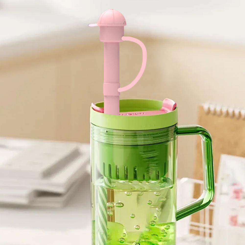 Long-lasting Straw Cap for Use Eco-friendly Silicone Straw Toppers for Cups Leak Splash Proof Covers Reusable for Various