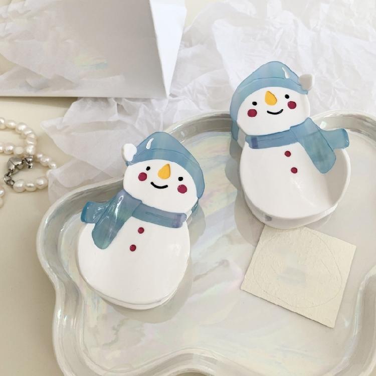 Fashionable White Snowman Hair Clamp Acetate Hairpin Hair Decoration Hairpieces for Women Unique Wedding Hair Ornament