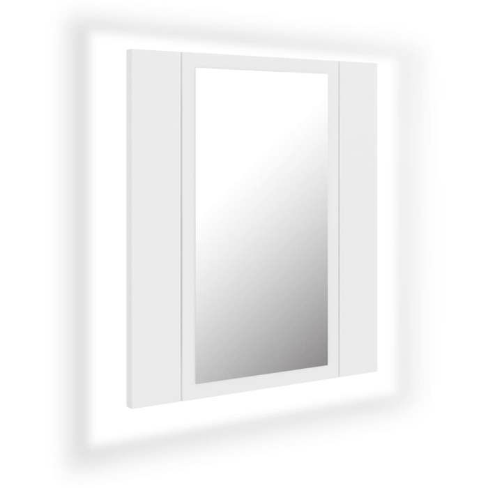 VidaXL Bathroom Cabinet with LED Mirror White 40x12x45 Cm Acrylic 804948