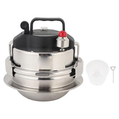 Small Pressure Cooker 304 Stainless Steel Stovetop Pressure Cooker Cookware Pot with Portable Lid