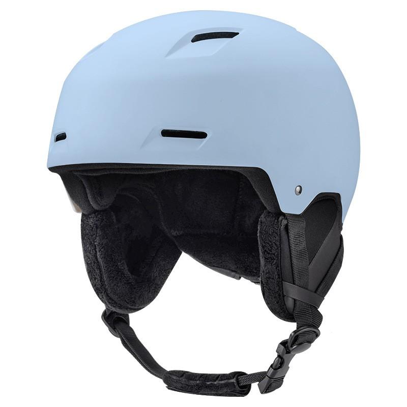Unisex Adult Ski Helmet With Goggles Strap Windproof Safety Half Winter Snow Sports