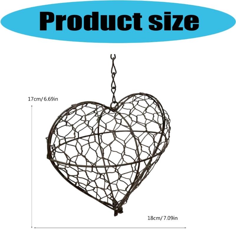 Elegant Metal Heart Bird House For Outside Placement Bird Nesting Heart Outdoor Yard Art