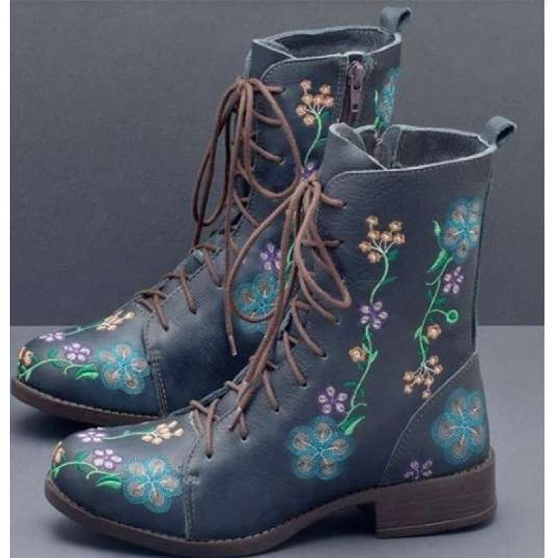 Autumn and Winter New High Tube Square Heel Knight Boots Large Size Shoes Solid Color Side Zipper Boots
