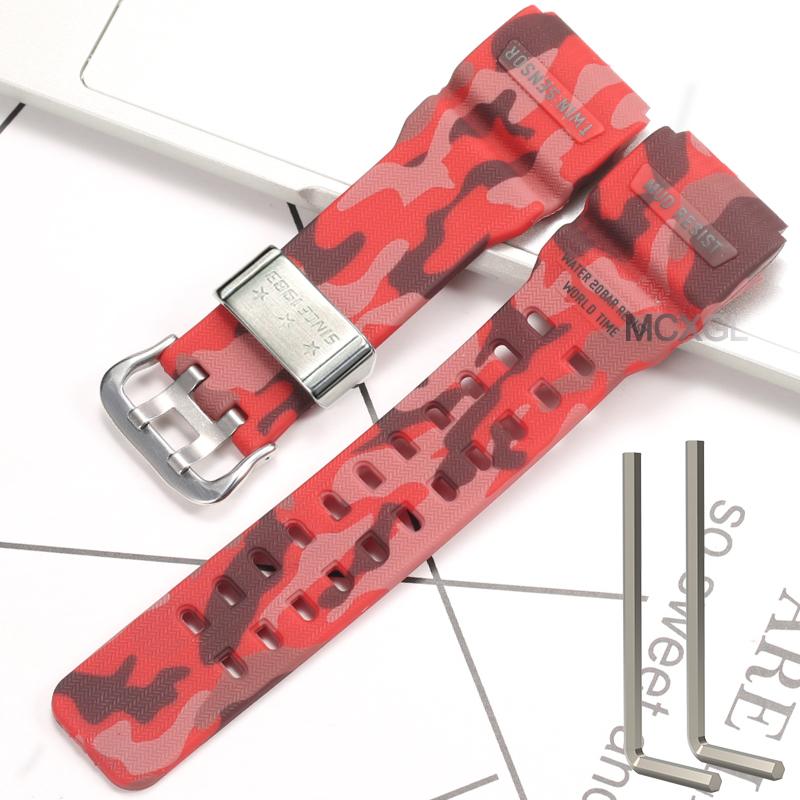 Natural Resin Replacement Watch Strap Suitable for Casio G-Shock Master G Mudmaster GG-1000 GWG-100 GSG-100 Sport Watch Bracelet