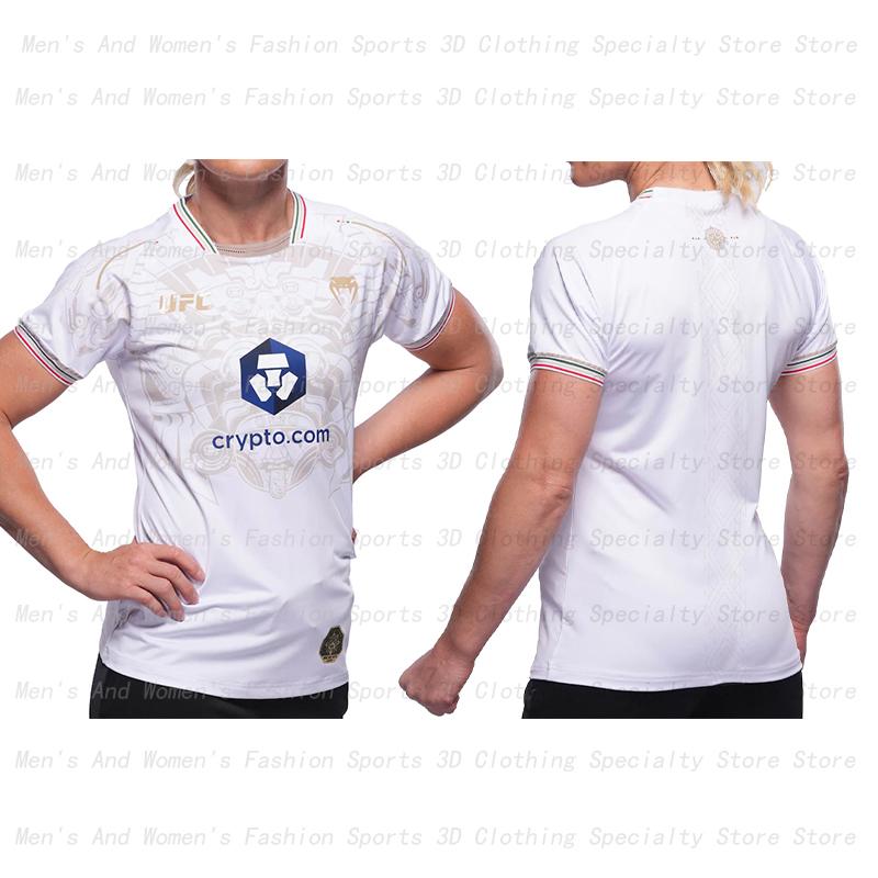 UFC World Boxing T-shirt Fighting Wrestling Match Top 3D Quick Drying Boxing Suit Men's and Women's Extreme Sports Short Sleeves