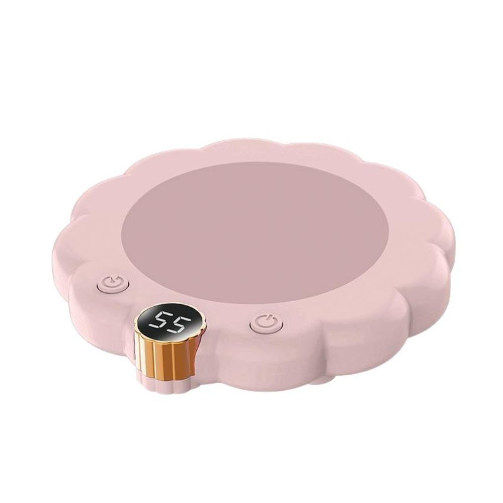 Flower Shaped Thermostatic Coaster Adjustable Temperature Electric Heating Cup Pad Dormitory