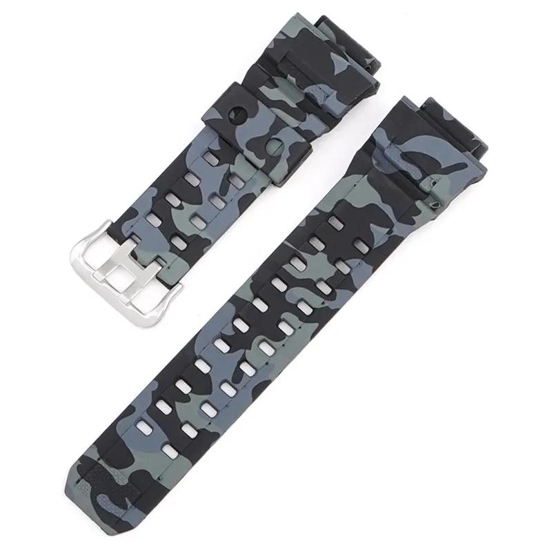 Resin Silicone Strap for Casio G-SHOCK RANGEMAN GW-9400 GW-9300 Men Camouflage Rubber Sport Waterproof Band Watch Accessories