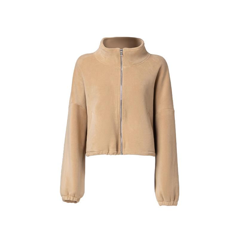 Women s Fleece-Lined Winter Sports Jacket: Warm, Long-Sleeve Top for Running, Yoga, Pilates, Fitness. XL (65-73 kg) хаки
