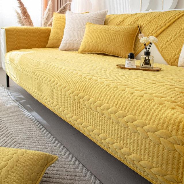 

Современный бархатный плюшевый чехол для дивана 1/2/3, нескользящий толстый угловой чехол для дивана, чехлы на кресла с откидной спинкой, мягкая защита для мебели 110x110cm 1pc